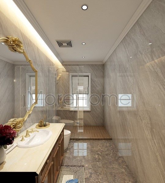 Thiết kế nội thất phòng vệ sinh biệt thự Riverside Nguyễn Duy Trinh